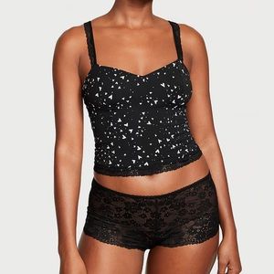 VS STRETCH MODAL CAMI LACE SHORTIE SET XXL NWT